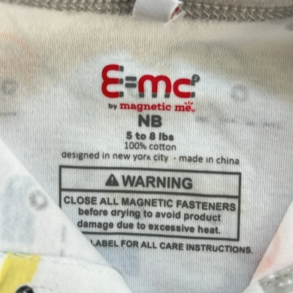 E=Mc2 by Magnetic Me Cotton Footie Sleeper Road Trip Newborn - Picture 5 of 5
